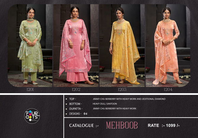 Mehboob By Four Dots Designer Salwar Kameez Wholesale Market In Surat
